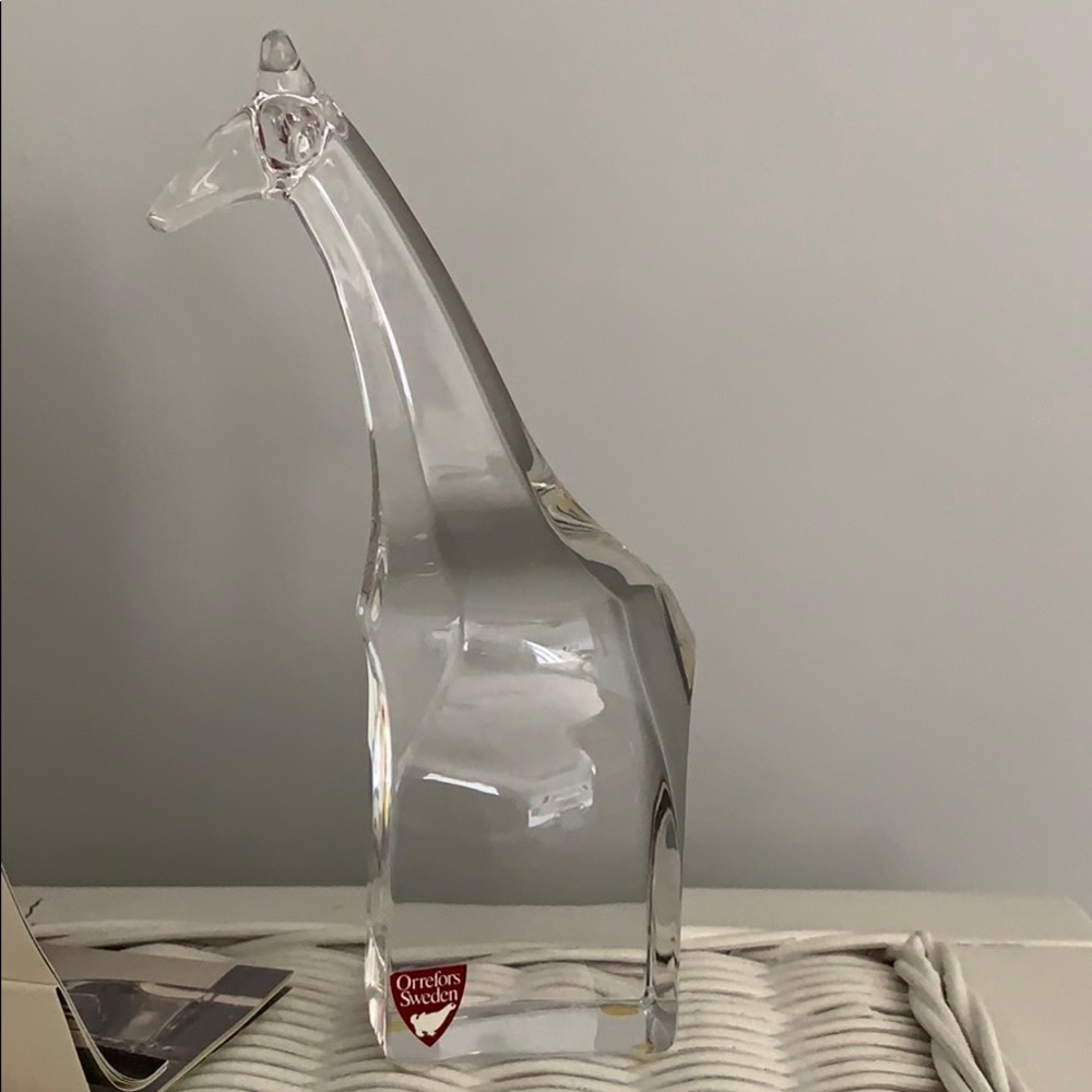 Orrefors Crystal Giraffe in pristine condition
